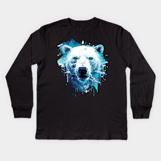 Polar Bear Animal World Predator Wild Nature Wilderness Kids Long Sleeve T-Shirt